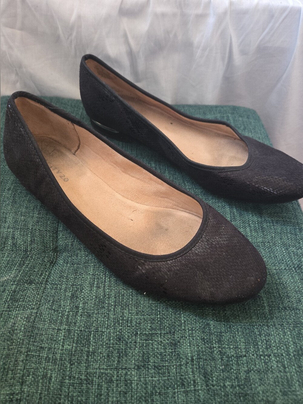 LifeStride Vivienne Black Shimmer Knit Ballet Flats Velocity 2.0 Women's 10W